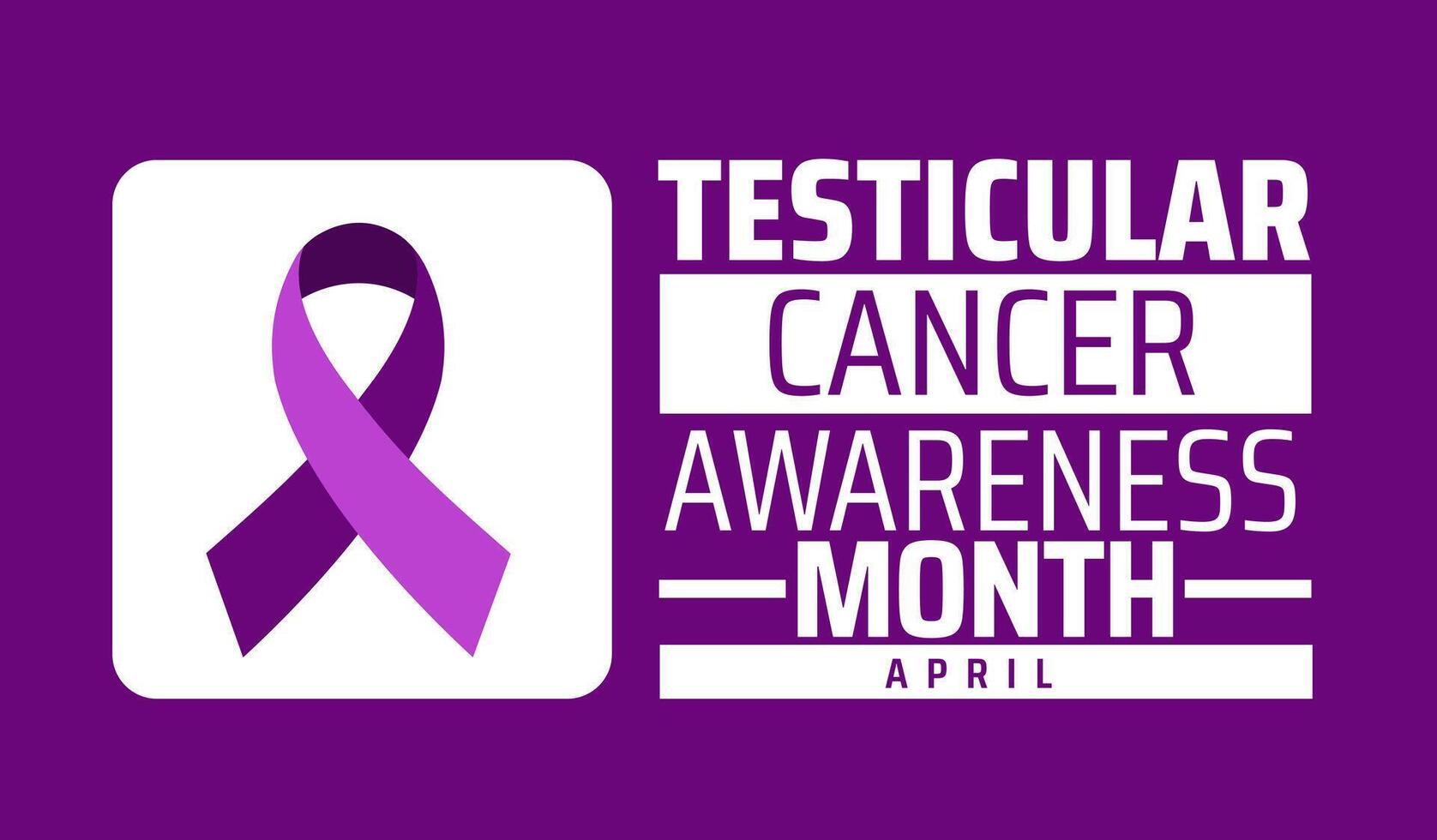 Testicular Cancer Awareness Month background banner or poster design template with ribbon vector