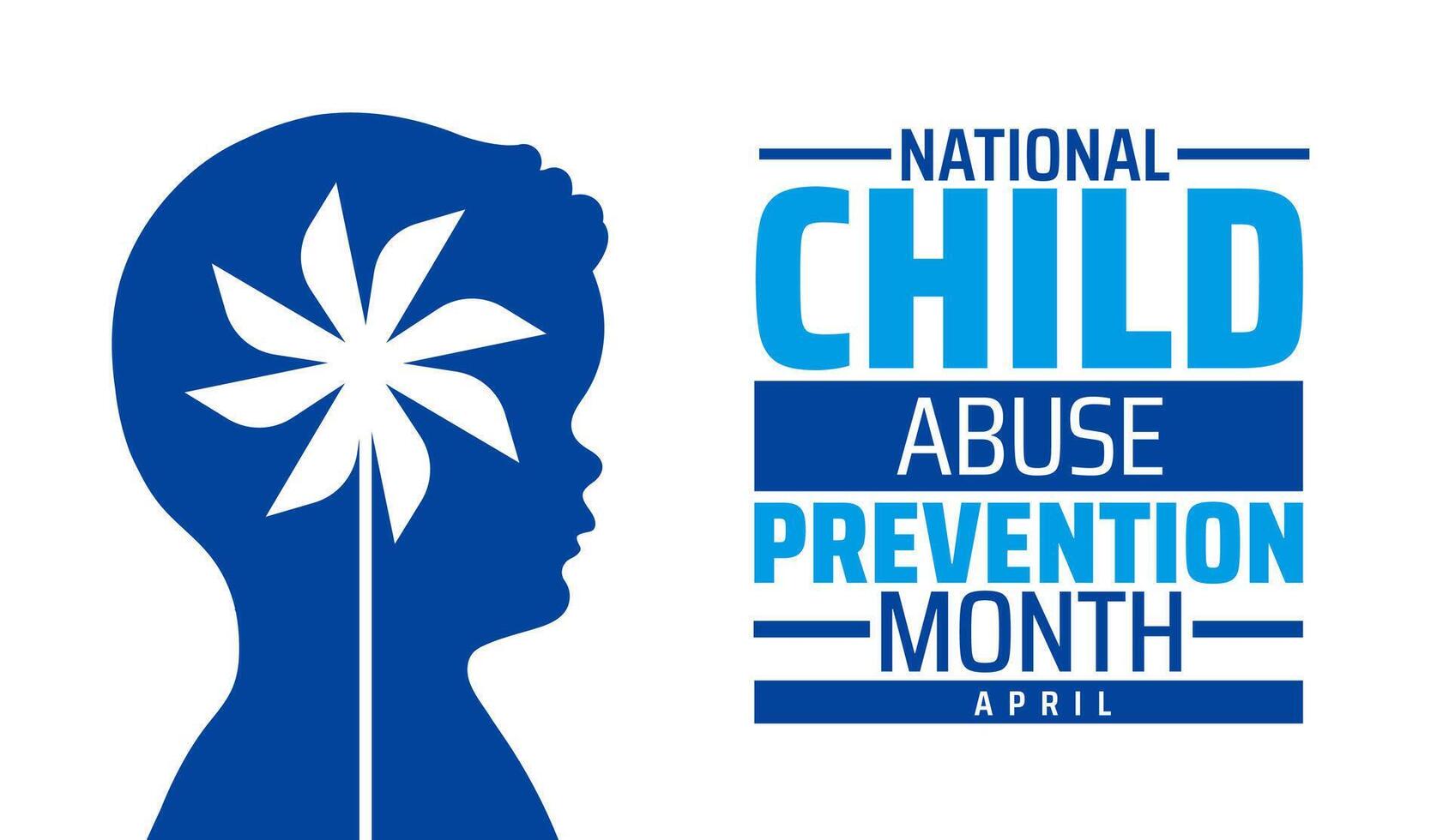 National Child Abuse Prevention Month background banner or poster design template. observed every year in April. Holiday concept. Use to any Template, card, poster, placard, template. vector
