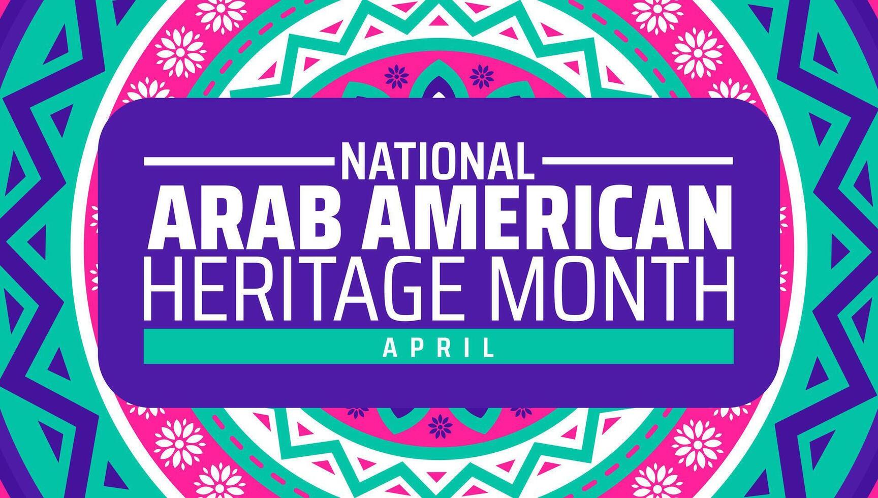 Arab American Heritage Month background banner or poster design template. observed every year in April. Holiday concept. Use to any Template. vector