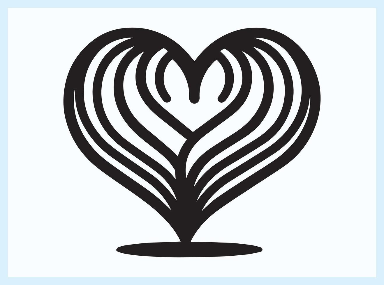 Creative Heart Shape Signifying Love and Affection vector