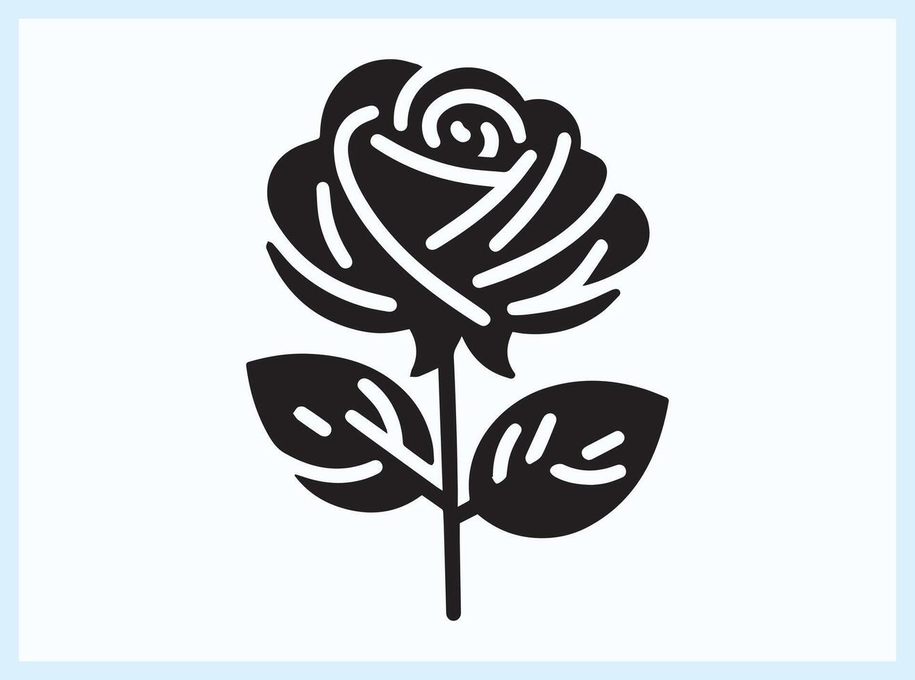 Love and Beauty Captured in a Stunning Rose Silhouette vector