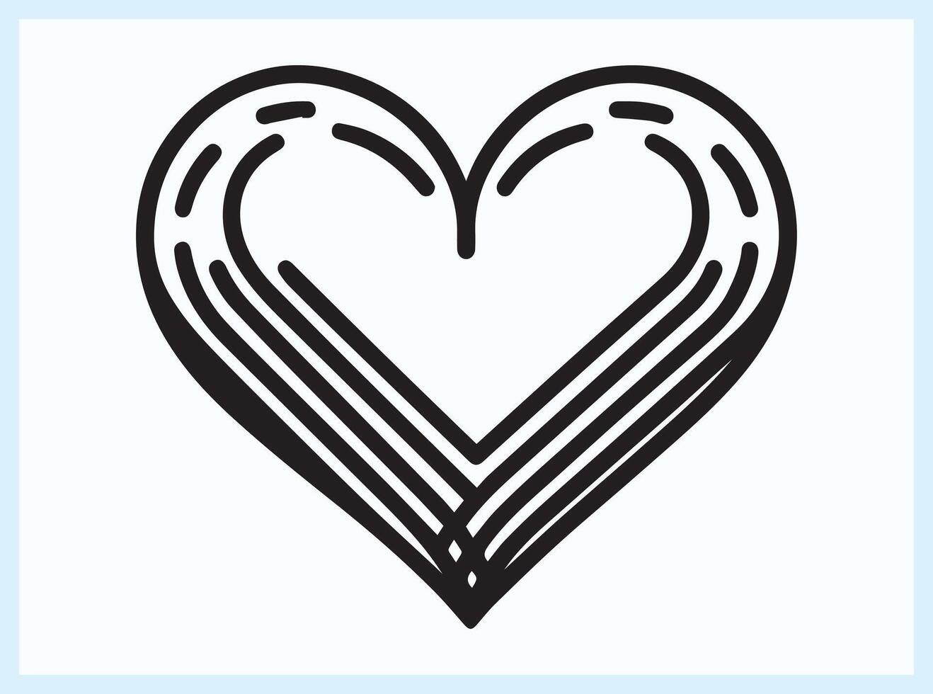 Artistic Heart Silhouette Depicting Passion and Affection vector