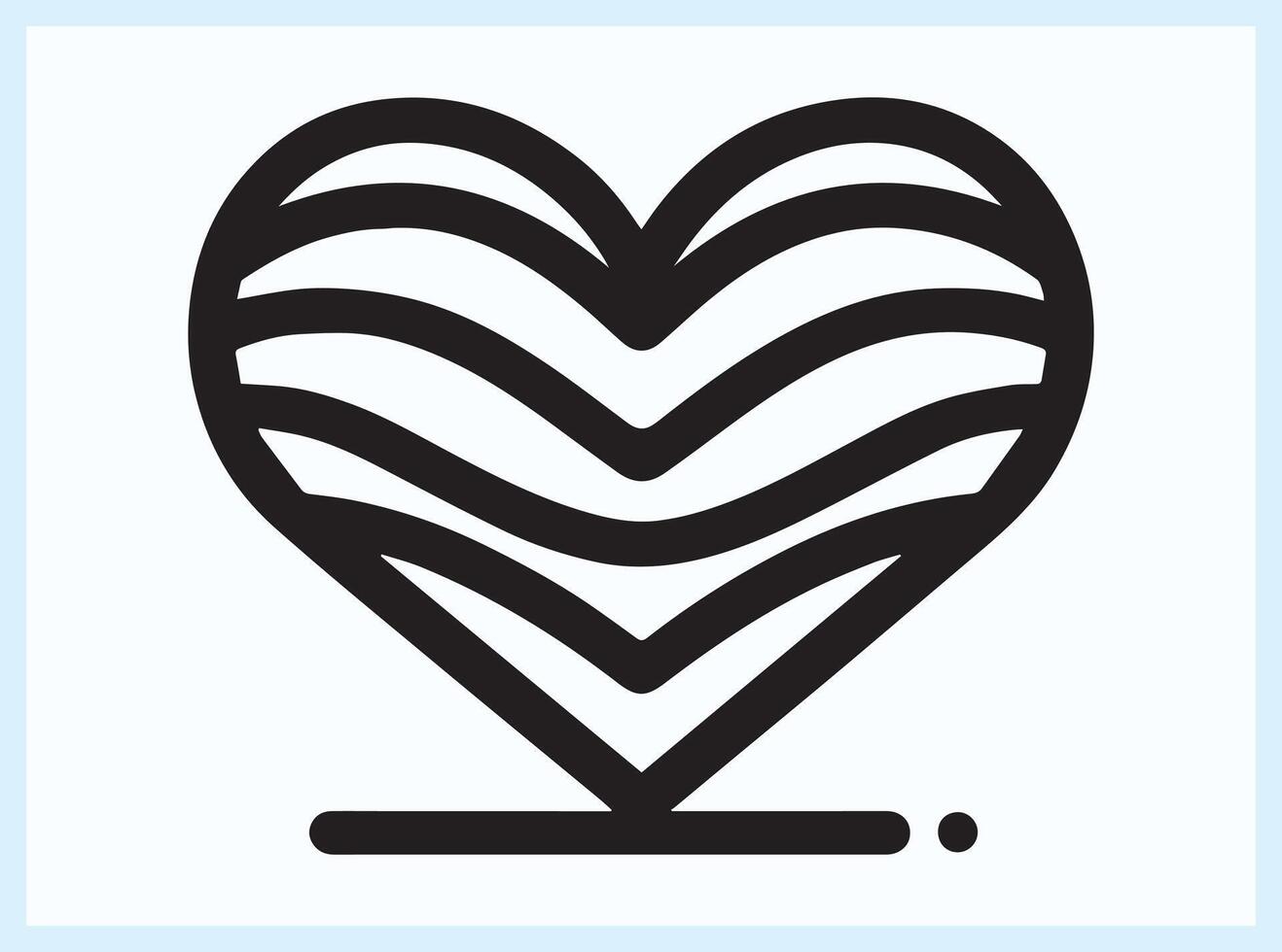 Beautiful Love Symbol in Classic Heart Shape Silhouette vector