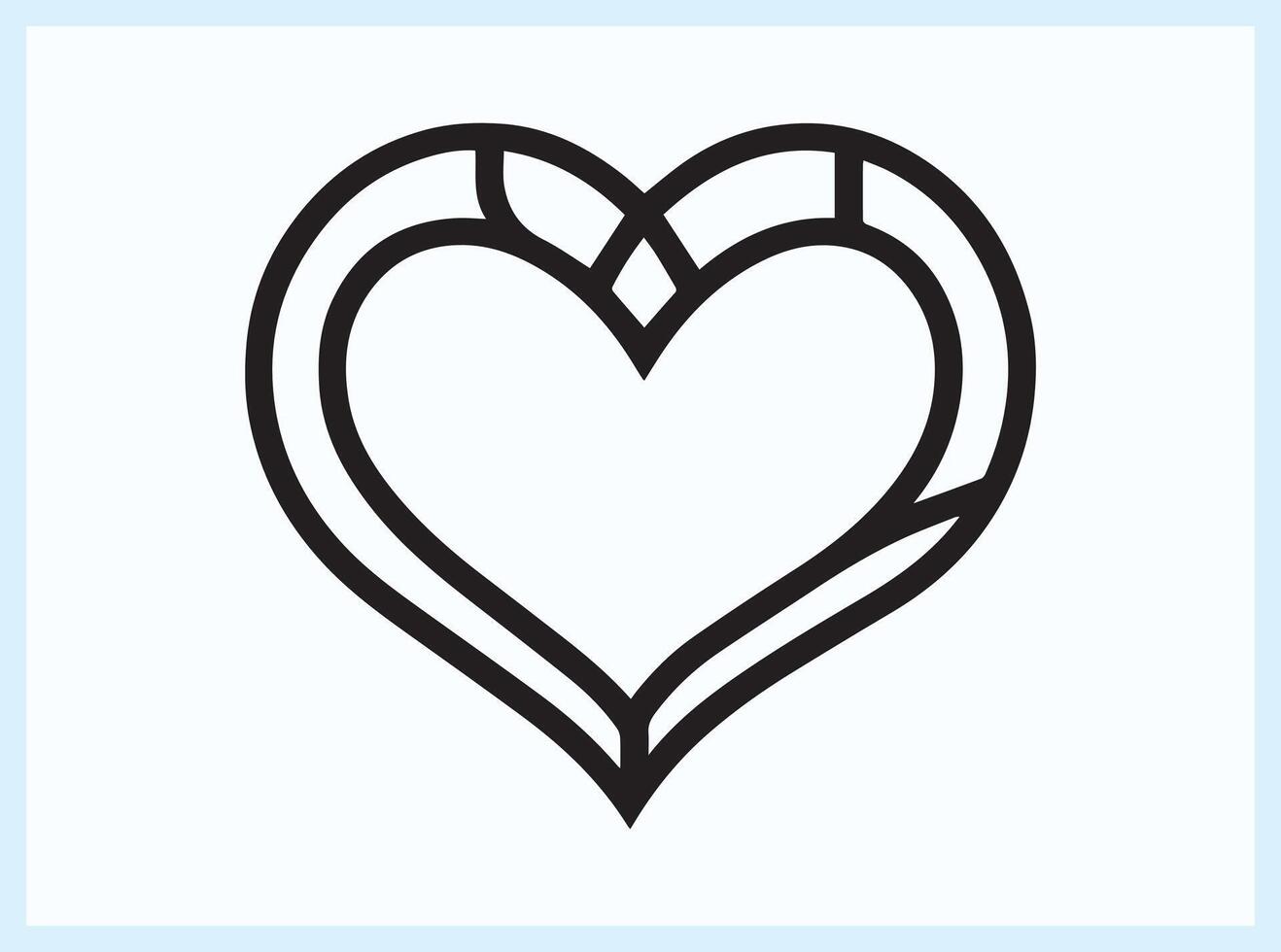 Elegant Heart Silhouette for Love and Romance Themes vector