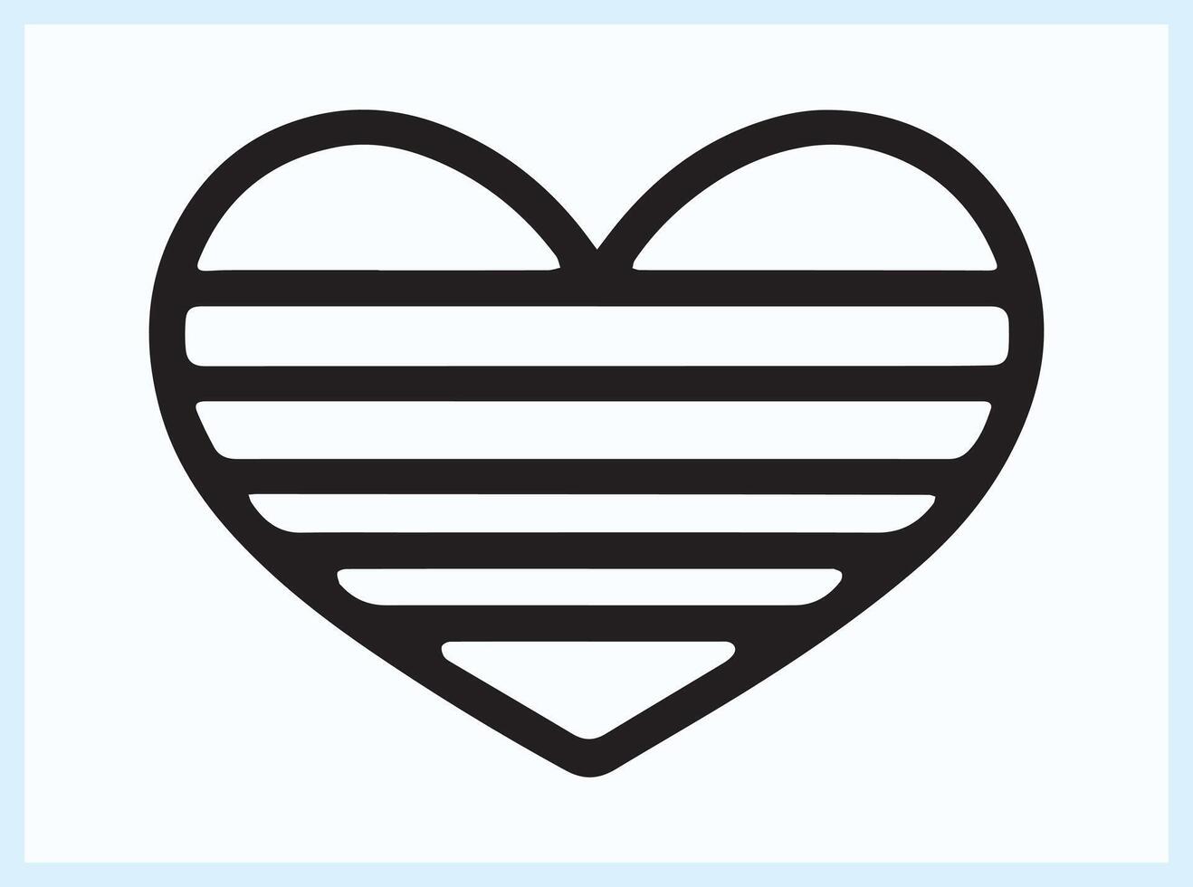 Graceful Love Heart Symbol with a Modern Artistic Touch vector