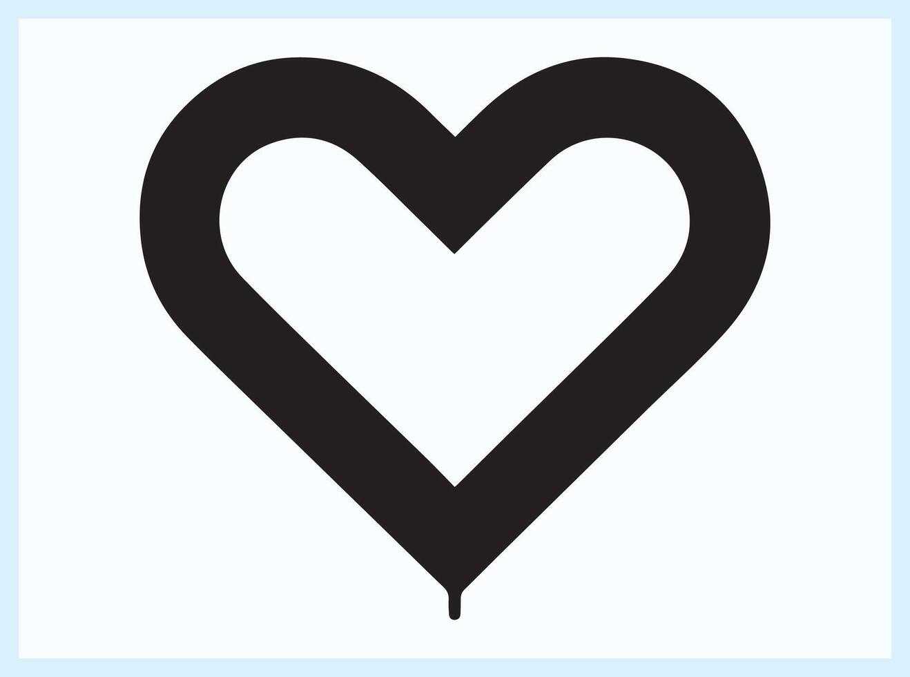 Modern Love Shape with Elegant and Stylish Details vector