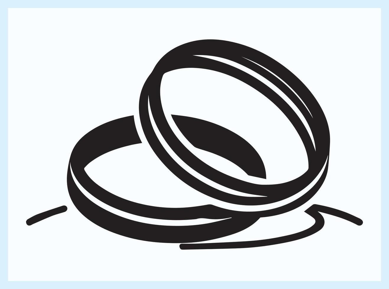Classic Wedding Ring Illustrations for Engagement and Marriage Concepts vector