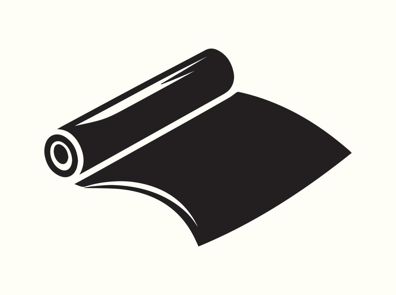 Black Silhouette of a Kitchen Baking Paper Roll vector