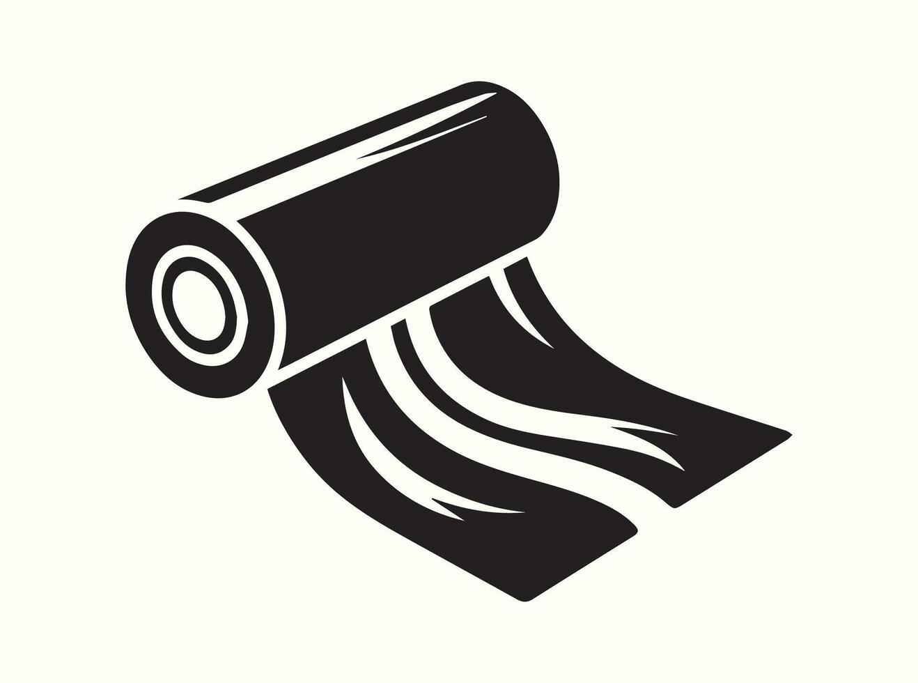 Cling Film Roll Silhouette in a Minimalist Black Design vector