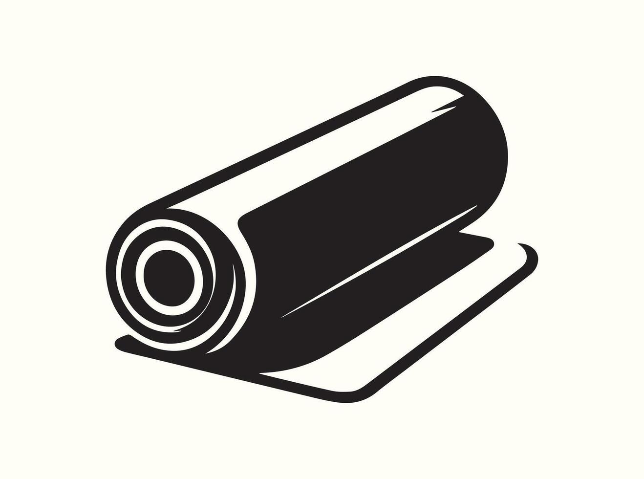 Baking Isolated Baking Parchment Roll Silhouette on White vector