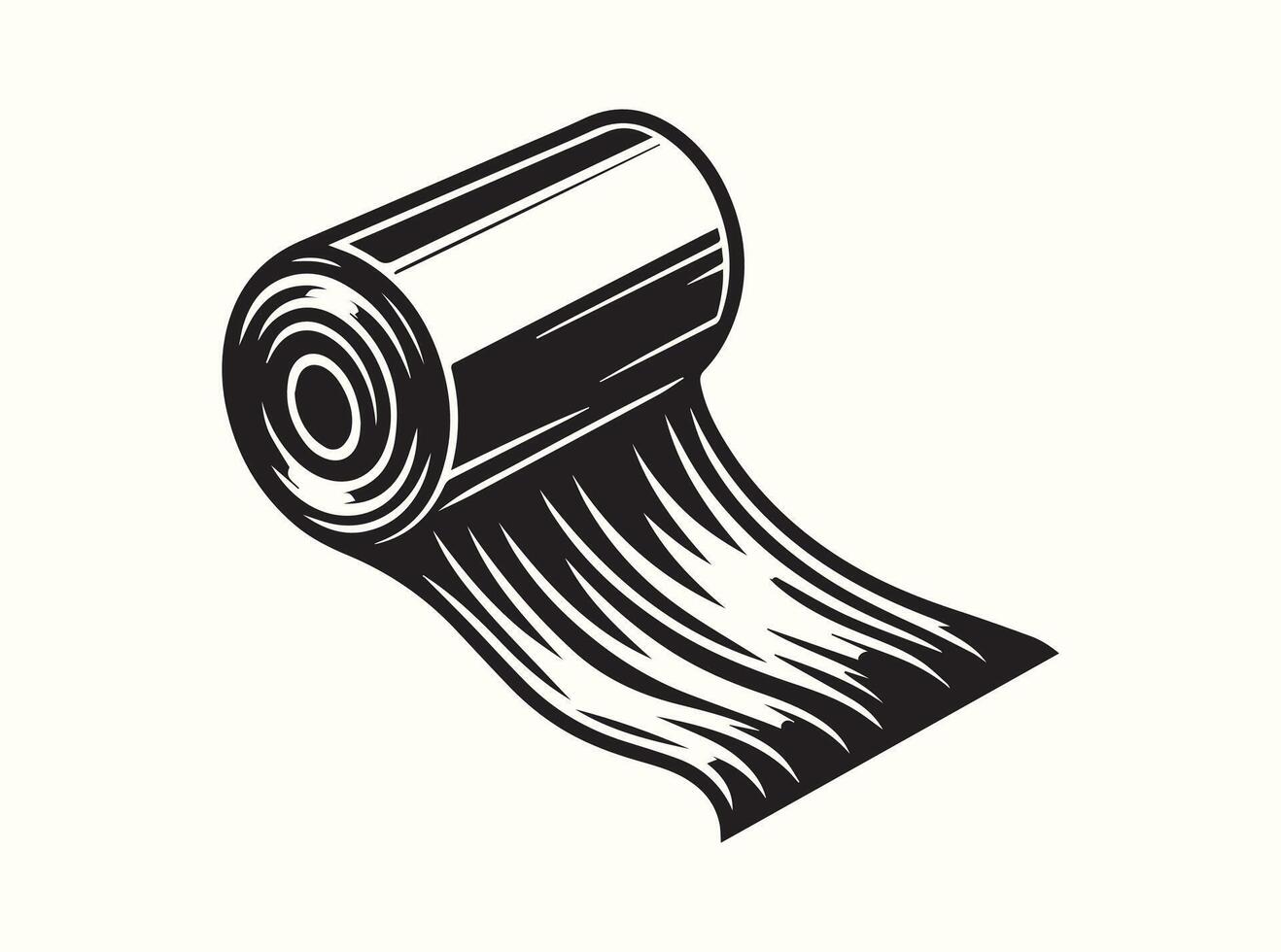 High-Quality Silhouette of a Plastic Wrap Roll vector