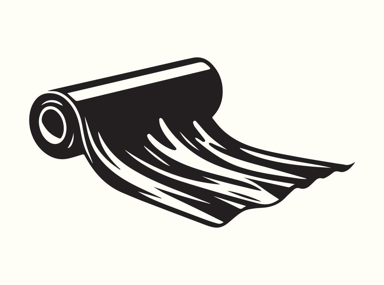 Black Silhouette of a Household Cling Wrap Roll vector
