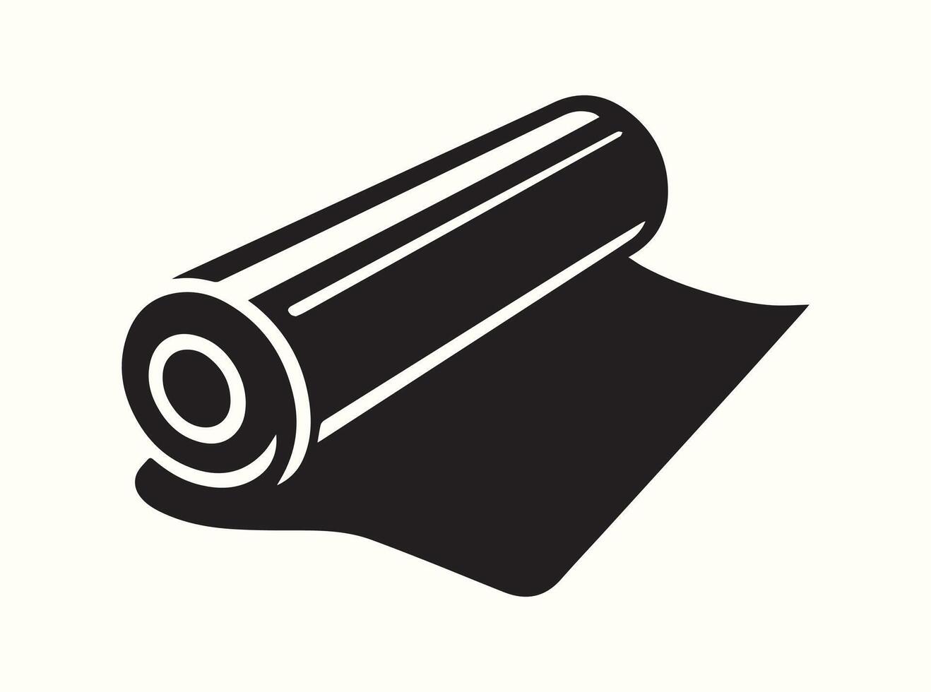 Baking Paper Roll Silhouette, Simple Black Design vector