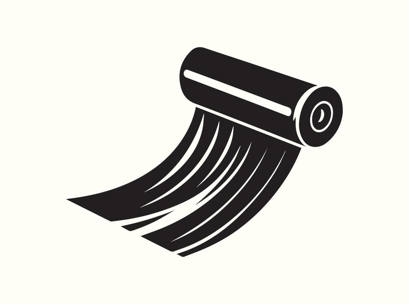 Plastic Wrap Roll Isolated Black Silhouette Illustration vector