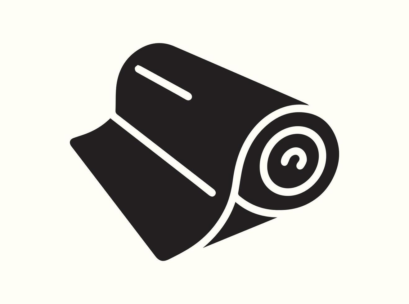 Baking Parchment Roll Silhouette in Black vector