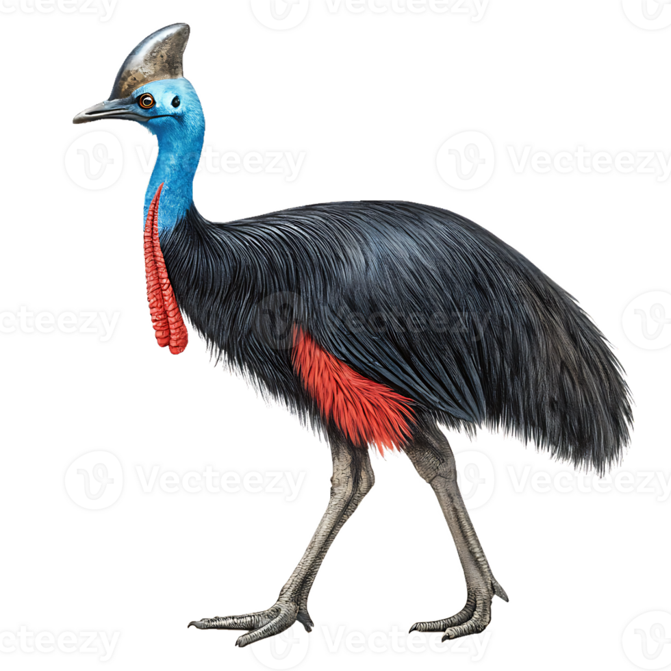 A large bird with a red and blue beak png
