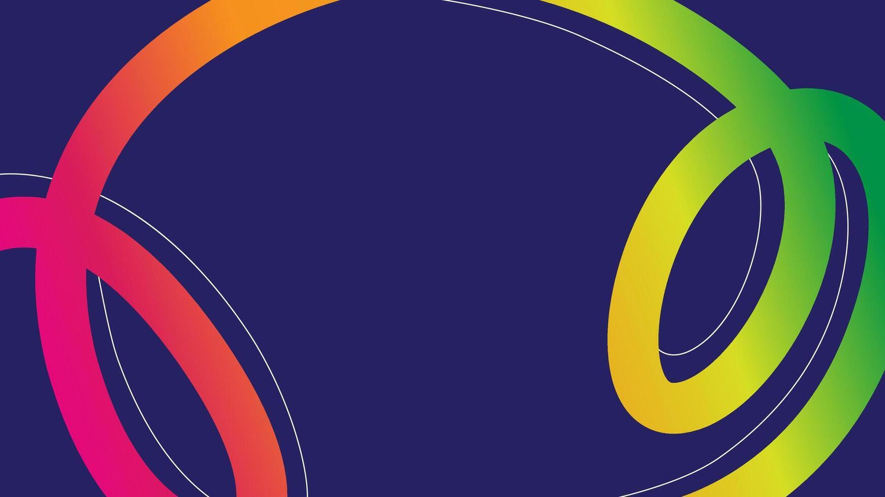 Abstract Retro Color Background with Dynamic Gradient Line. 3D Curve Ribbon. Wave Rainbow Graphic Design vector
