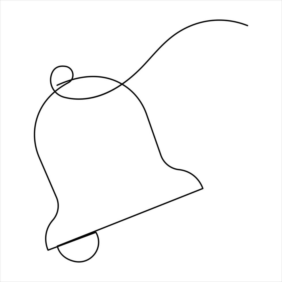 Bell continuous single line drawing of concept. outline of Bell linear design illustration vector