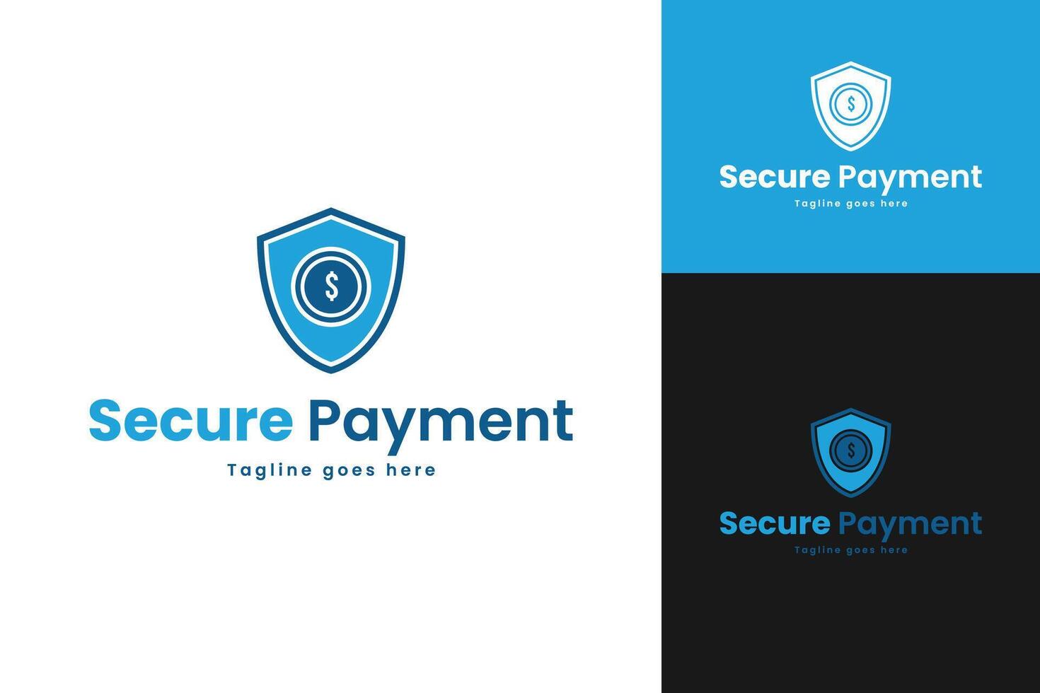 Shield with coin money logo design template illustration vector