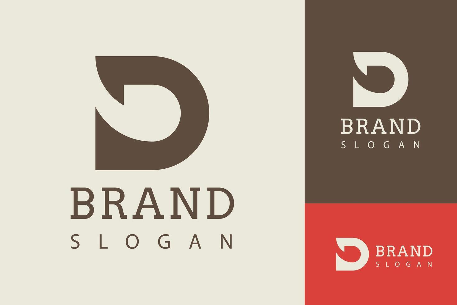 Minimal branding Logo template, D logo template, New D logo. vector