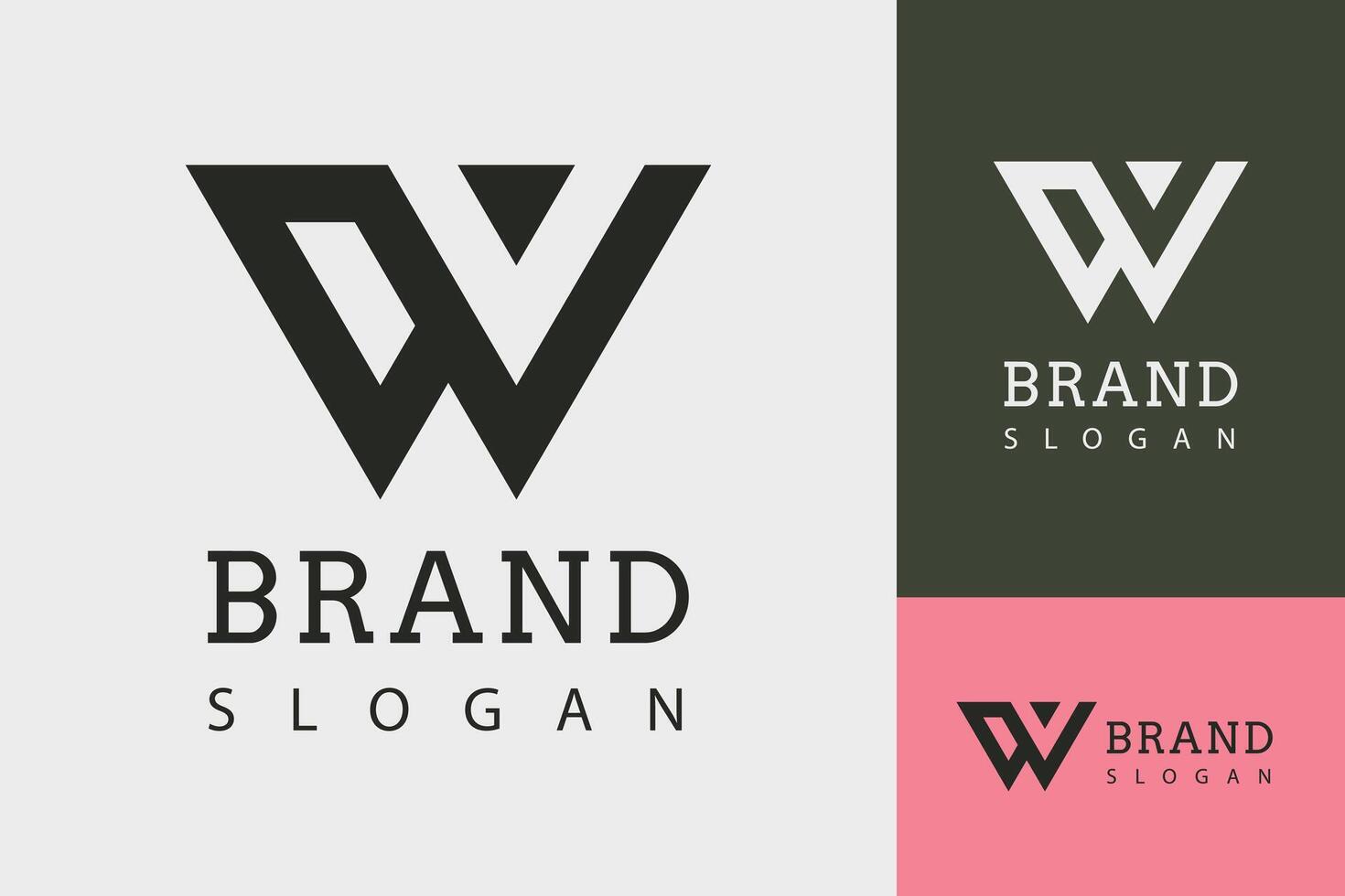 Minimal W letter logo template, New W logo. Creative W logo. W branding logo.. vector
