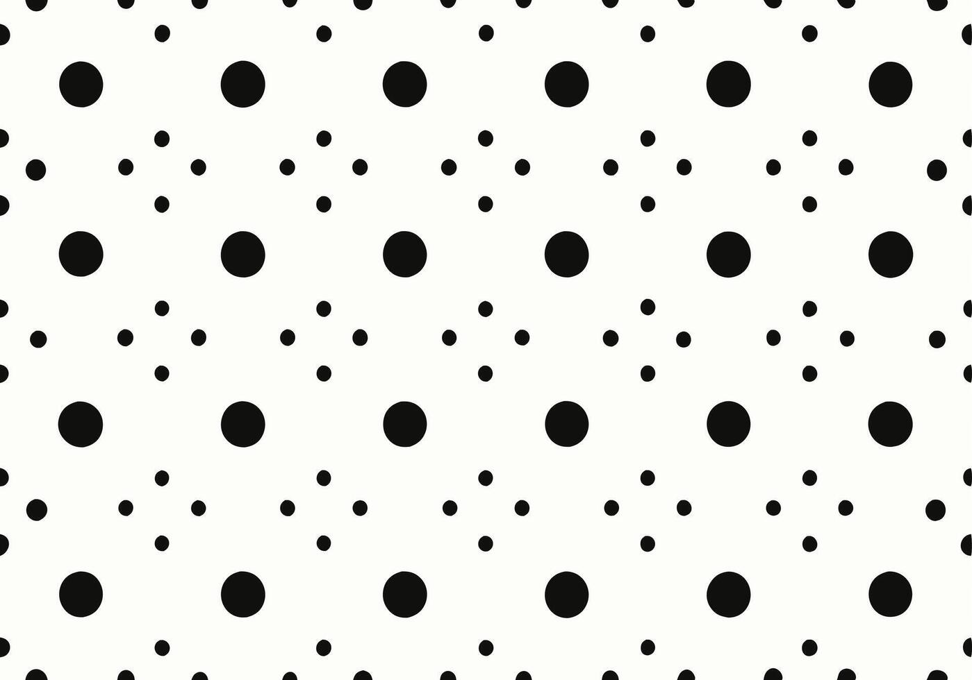 Abstract Black and White Polka Dot Pattern Background Texture Design vector