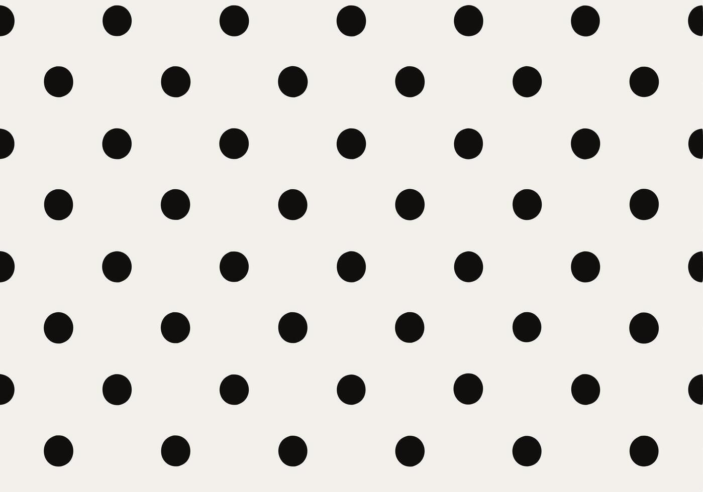 Black and White Polka Dot Pattern Seamless Repeat Design vector