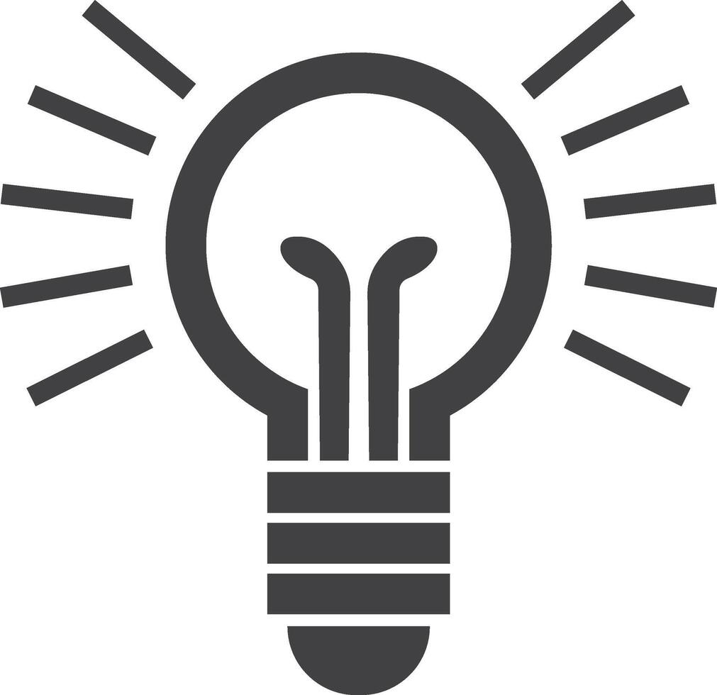a light bulb icon on a white background vector