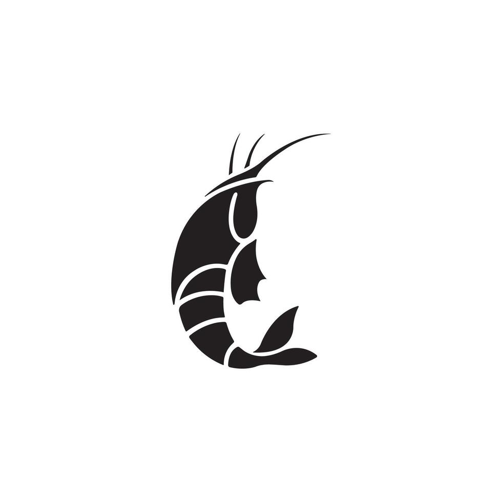 Abstract Shrimp Icon for Modern and Artistic Creations vector
