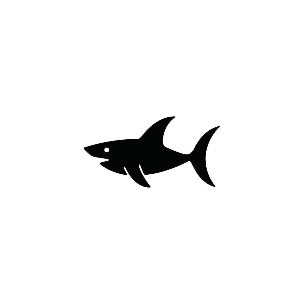 modern shark icon for logos and branding design vector