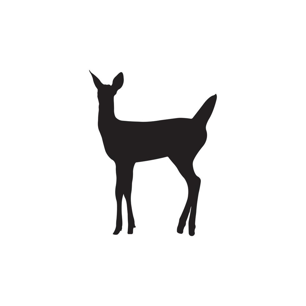 Baby Deer Silhouette for Grace, Speed, and Playful Concepts vector