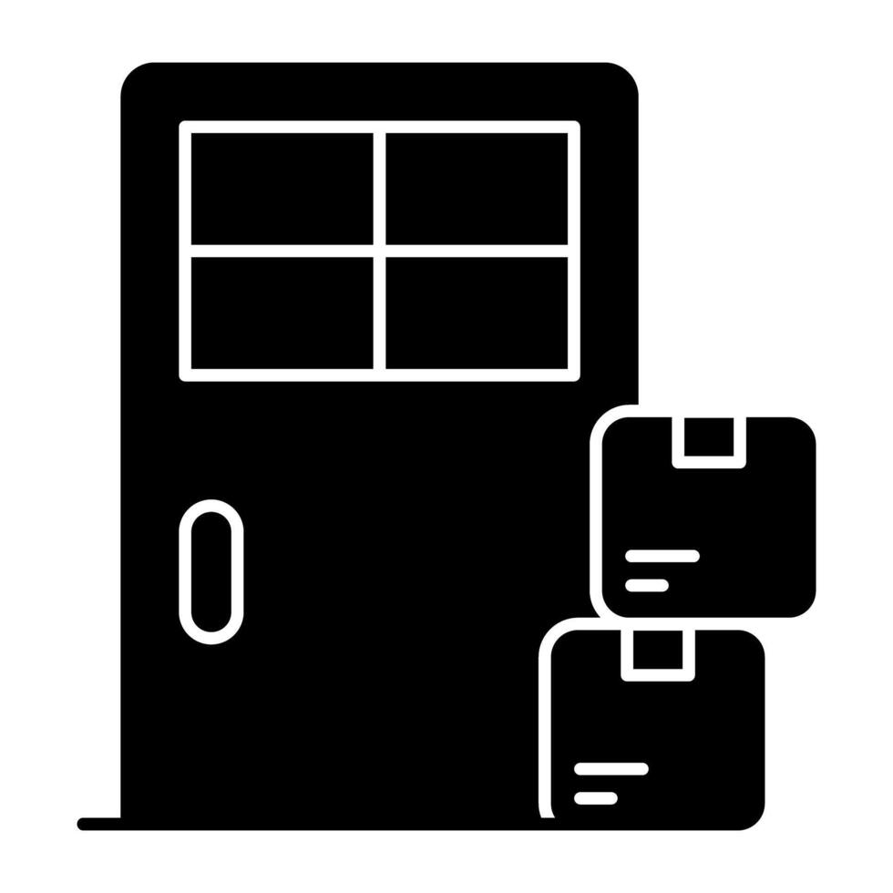 Conceptual design icon of door delivery graphics vector
