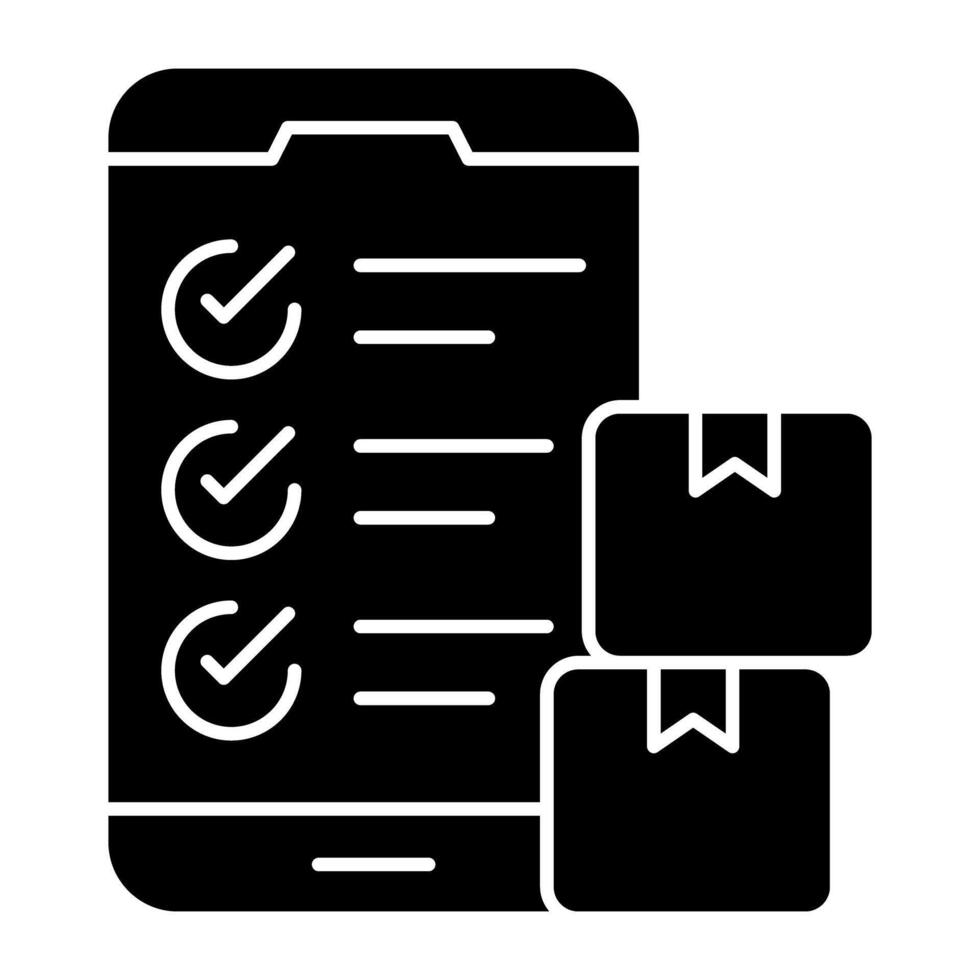 Perfect design icon of mobile list graphics vector