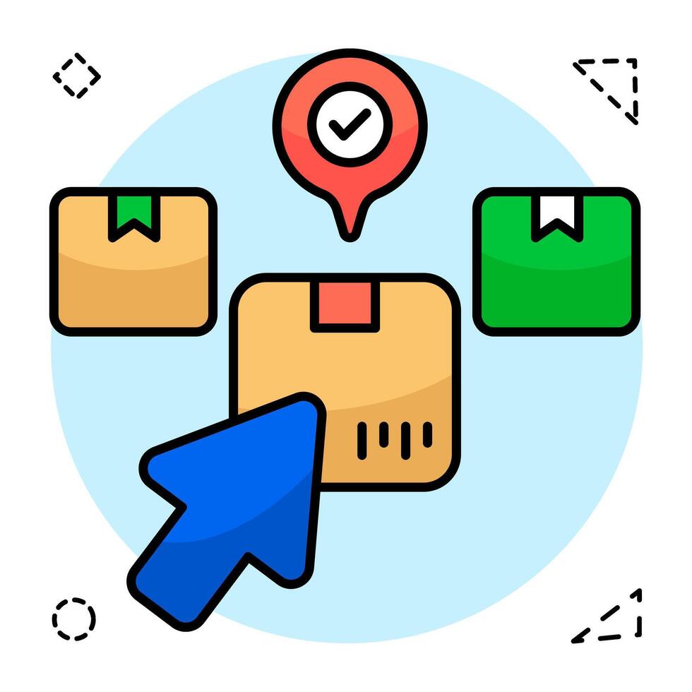 Modern design icon of parcels tracking vector
