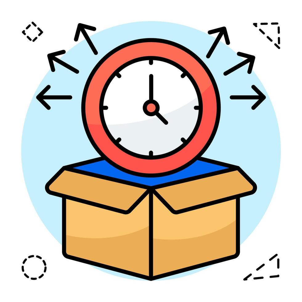Perfect design icons of delivery time vector