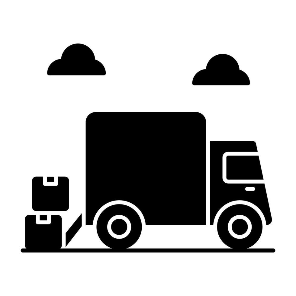 Perfect design icon of cargo loading graphics vector