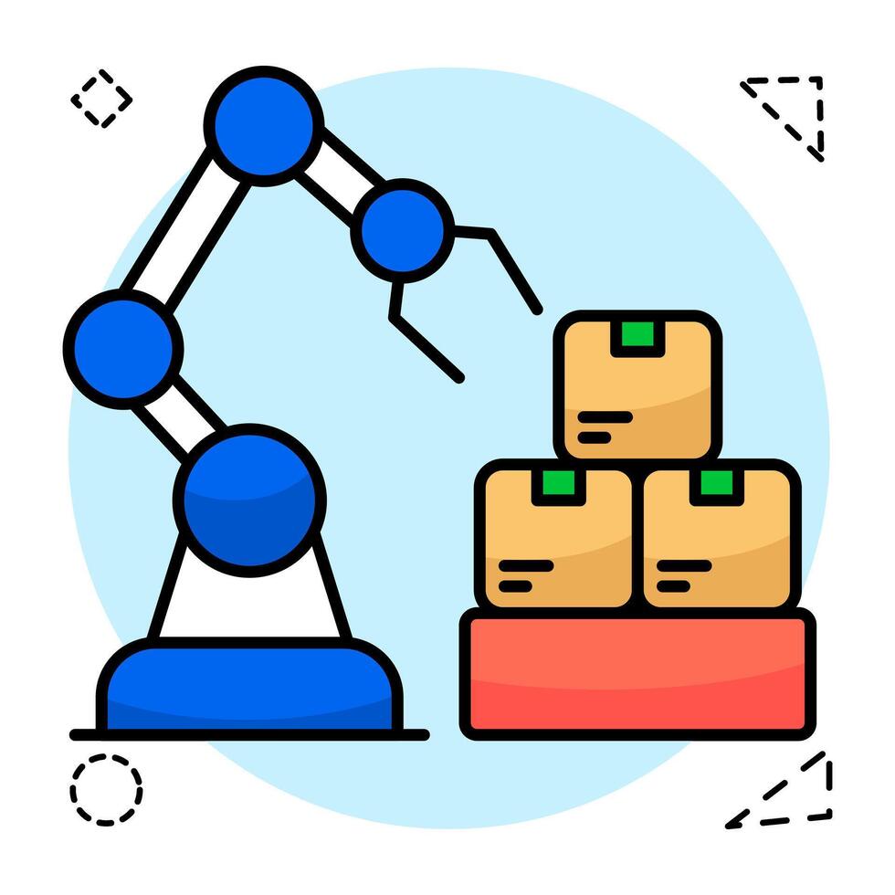 A unique design icon of automated production line vector