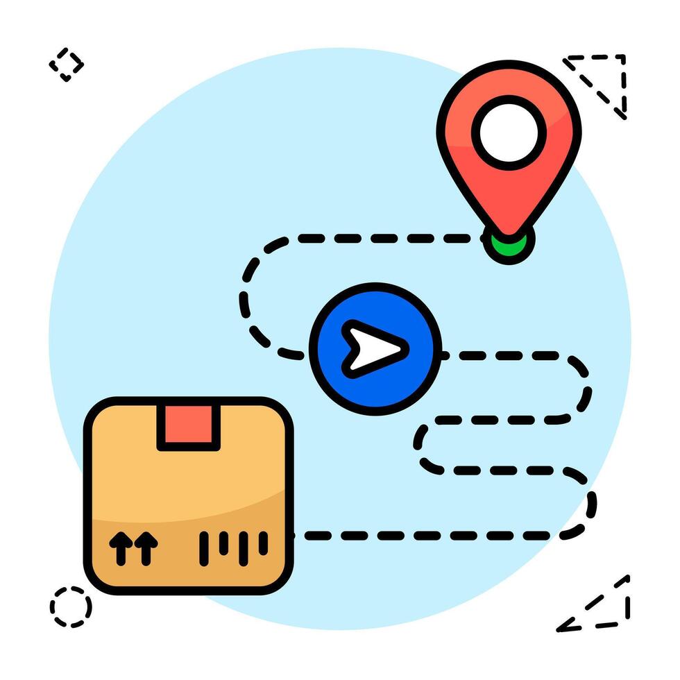Modern design of parcel tracking vector