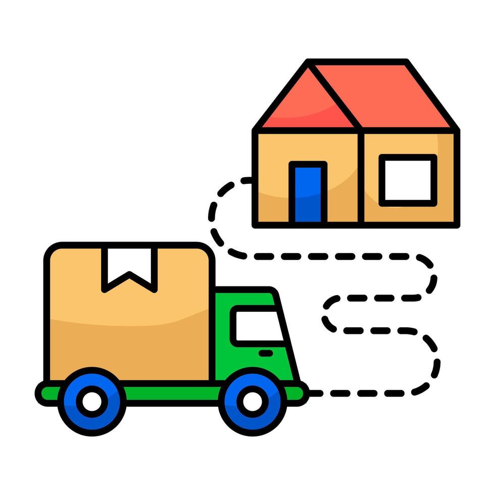 Perfect design icons of cargo van vector