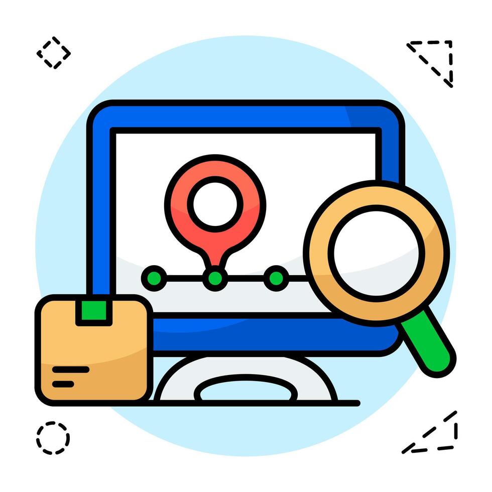 Modern design of parcel tracking icons vector