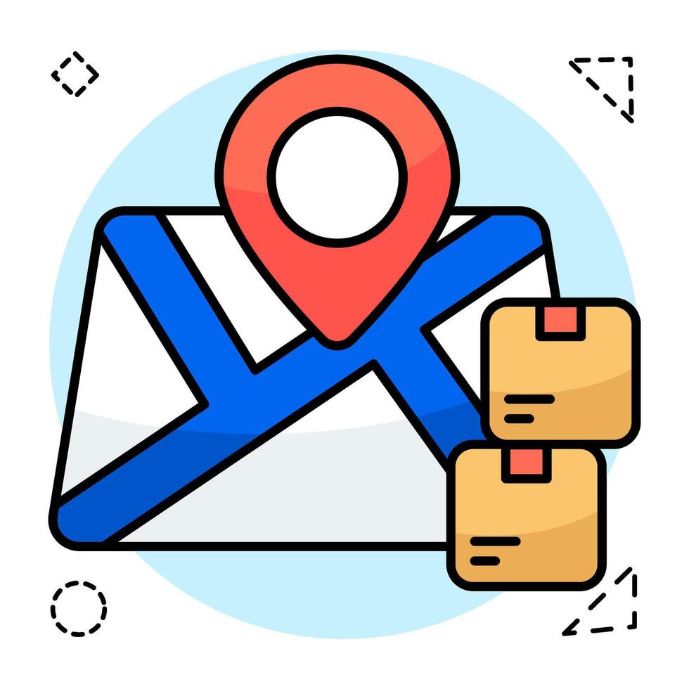 Modern icon of parcel tracking vector