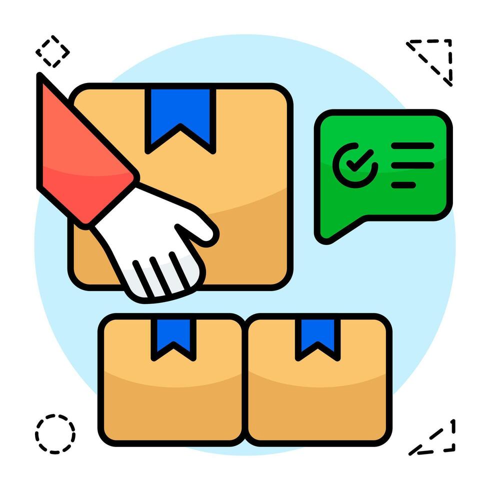 Editable design icons of giving parcel icons vector