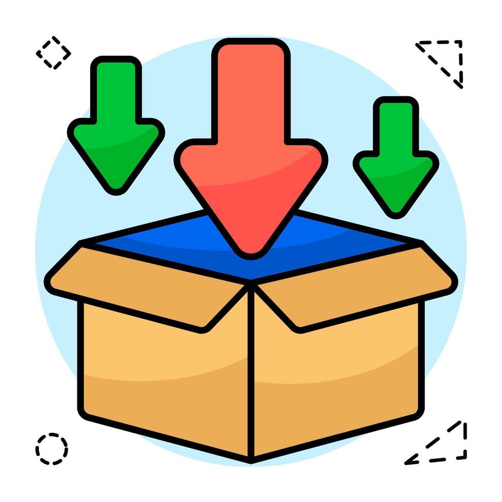 Trendy design icon of packing vector