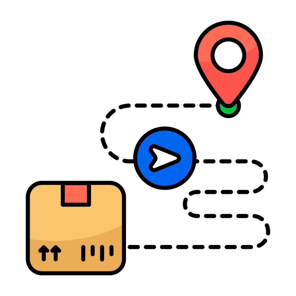 Modern design of parcel tracking system vector