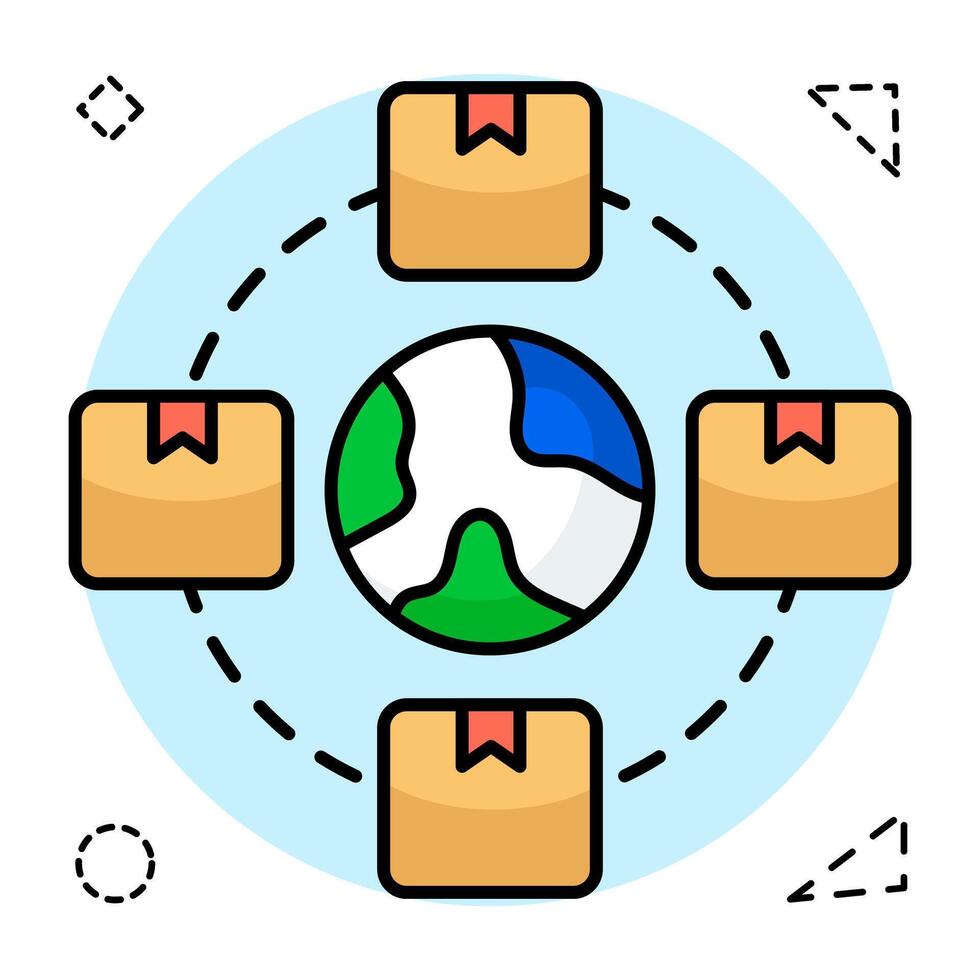 A perfect design of global deliveries icons vector