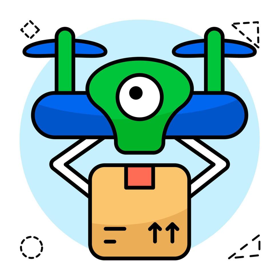 Modern design icon of drone delivery vector