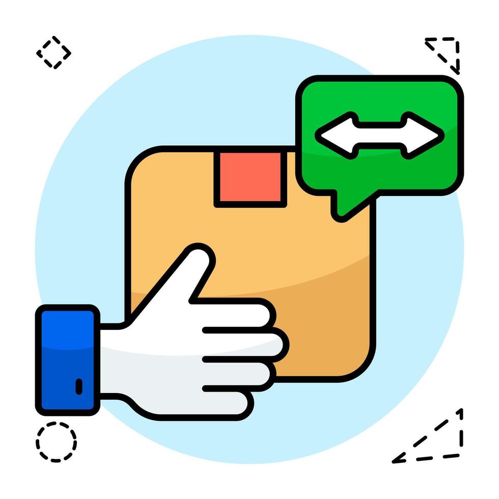 Editable design of giving parcel icons vector