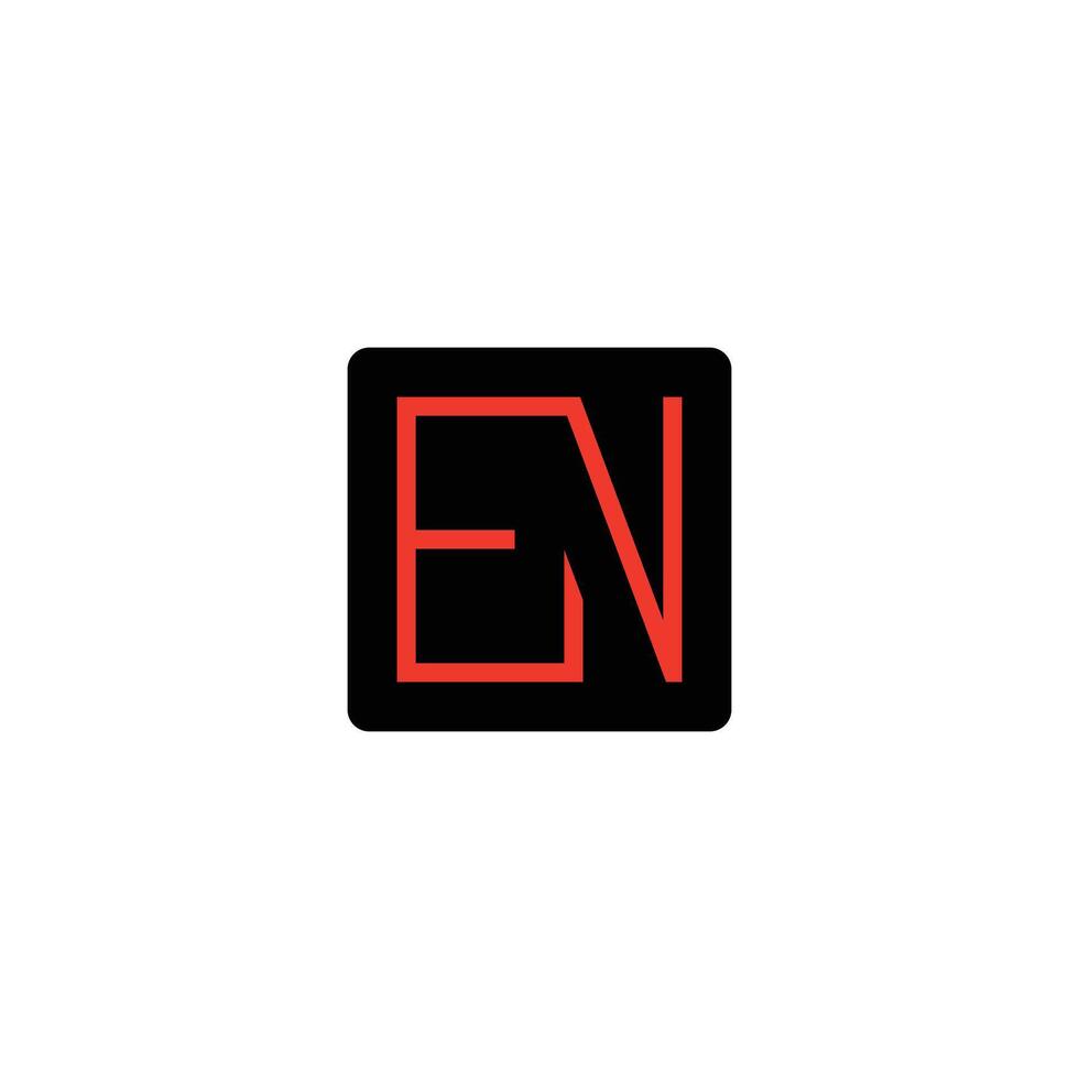 Unique and Custom EN NE Branding Solution vector