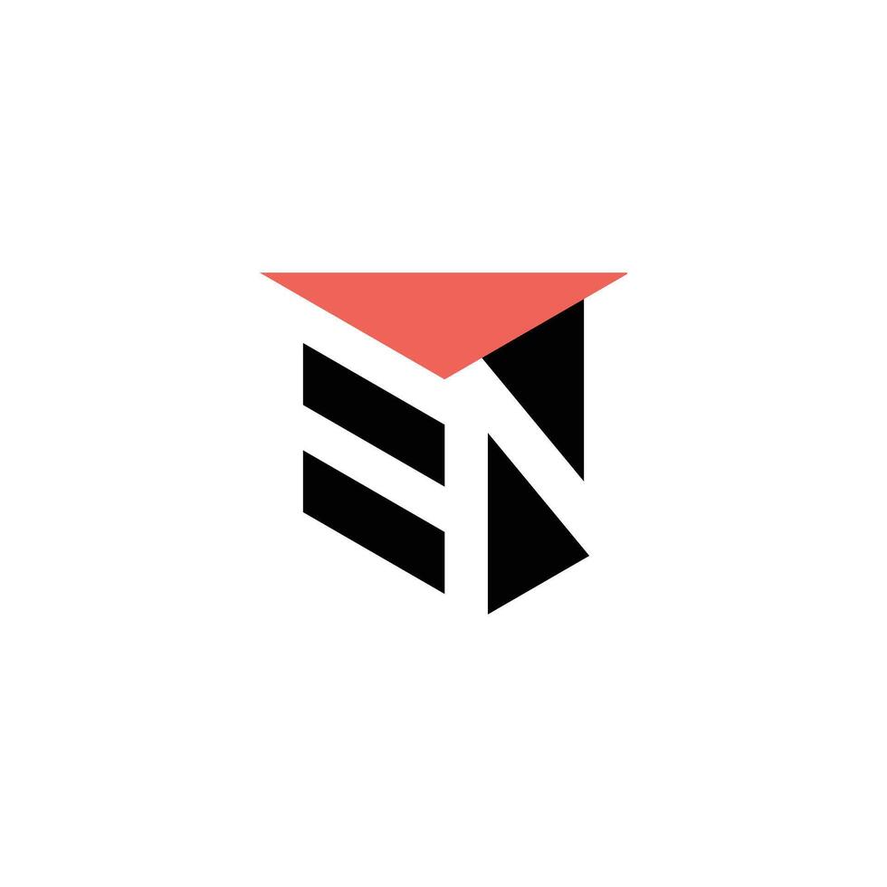 Dynamic EN NE Real state Logo for Tech and Digital Firms vector