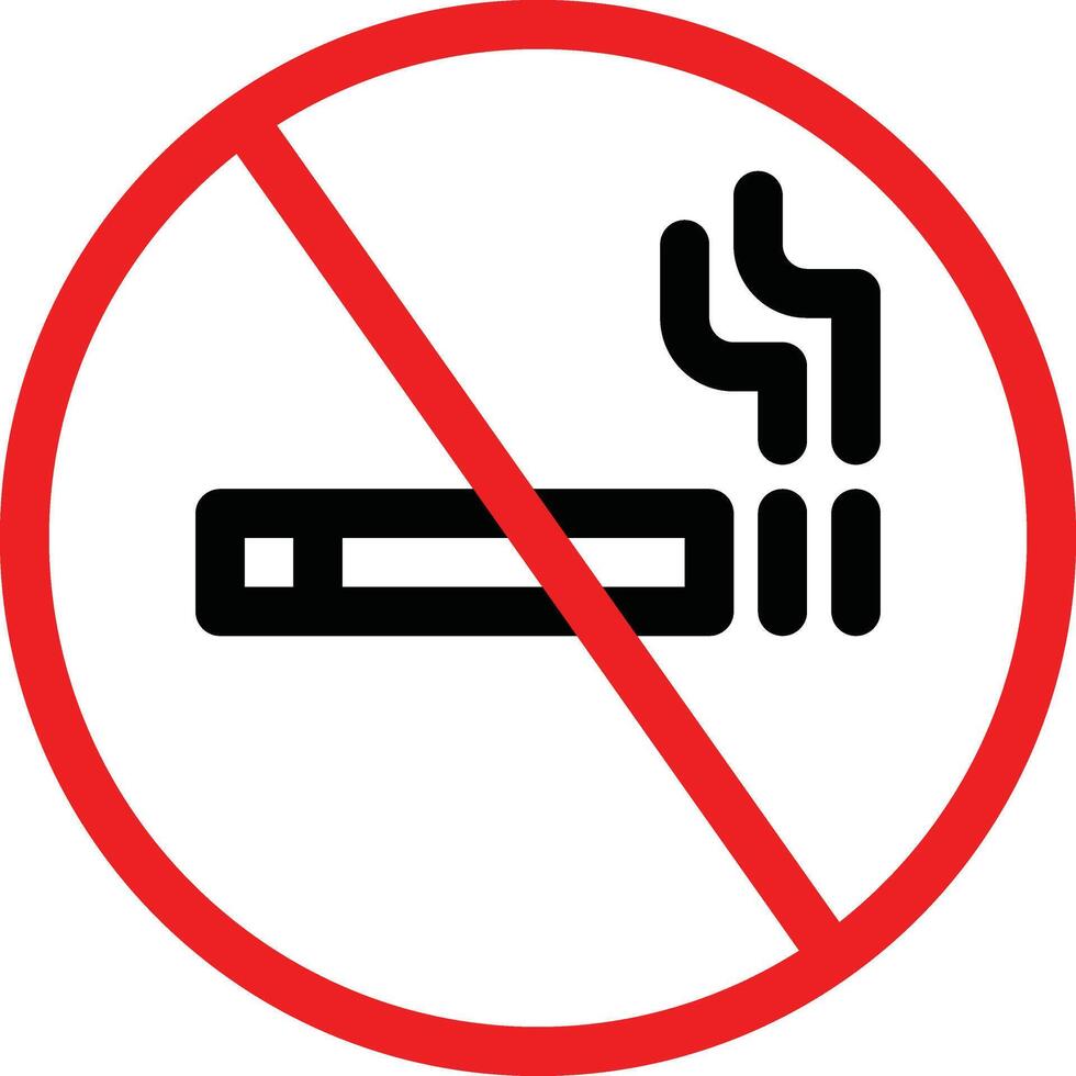No Smoking Sign Symbol for Public Spaces vector